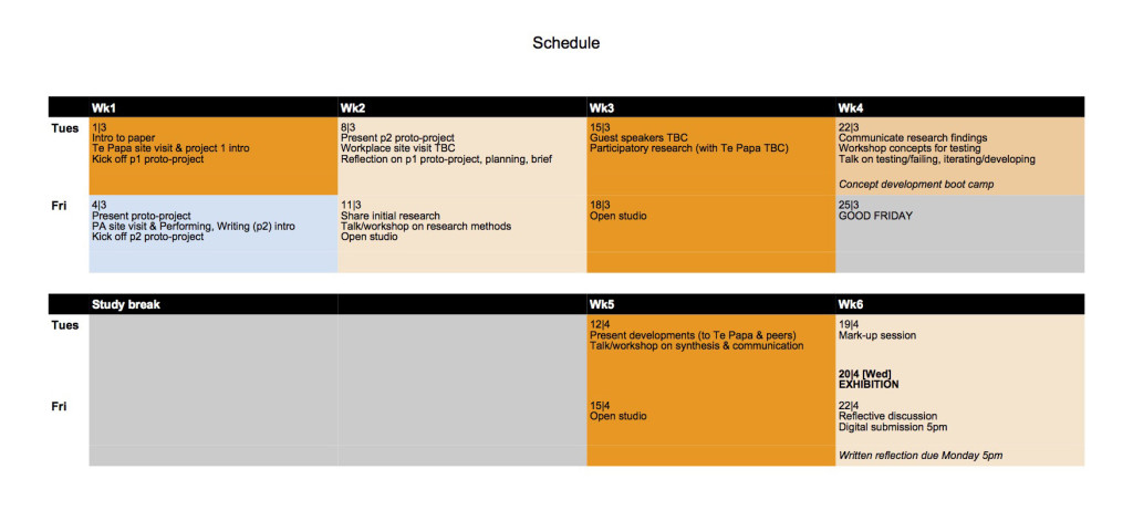 Schedule